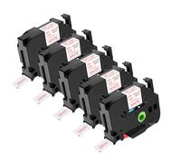 NineLeaf TZe-252 Label Tape 24mm Compatible for Brother P-Touch Label Printer TZe252 TZ-252 AZe252 24mm 0.94'' 8m Laminated Red on White for PT-H110 PT-1000 GL-H105 Label Maker, 5PK