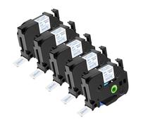 NineLeaf TZe-253 Label Tape 24mm Compatible for Brother P-Touch Label Printer TZe253 TZ-253 AZe253 24mm 0.94'' 8m Laminated Blue on White for PT-330 350 3600 520 Label Maker, 5PK