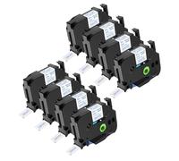 NineLeaf TZe-253 Label Tape 24mm Compatible for Brother P-Touch Label Printer TZe253 TZ-253 AZe253 24mm 0.94'' 8m Laminated Blue on White for H108 E100 H100LB H105 Label Maker, 8PK