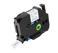 NineLeaf TZe-253 Label Tape 24mm Compatible for Brother P-Touch Label Printer TZe253 TZ-253 TZ253 AZe253 24mm 0.94'' 8m Laminated Blue on White for PT-D600 D600VP D610BT Label Maker