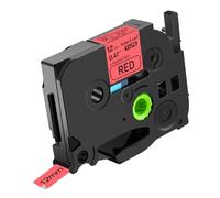 NineLeaf TZe-431 Label Tape 12mm Compatible for Brother P-Touch Label Printer TZe431 TZ-431 12mm 0.47 Laminated Black on Red TZe TZ Tape 12mm for H101C D210VP H100LB P300BT, 50 Pack