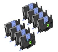 NineLeaf TZe-521 Label Tape 9mm Compatible for Brother P-Touch Label Printer TZe521 TZ-521 AZe521 9mm 0.35'' Laminated Black on Blue for PT-320 350 520 530 Label Maker, 8 Pack