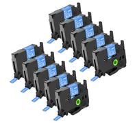 NineLeaf TZe-535 Label Tape 12mm Compatible for Brother P-Touch Label Printer TZe535 TZ-535 12mm 0.47 Laminated White on Blue TZe TZ Tape 12mm for H110 E110 D210VP H200, 10 Pack