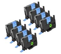 NineLeaf TZe-535 Label Tape 12mm Compatible for Brother P-Touch Label Printer TZe535 TZ-535 12mm 0.47 Laminated White on Blue TZe TZ Tape 12mm for E110 H100R H110 E100 H100LB H105,8 Pack