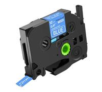 NineLeaf TZe-535 Label Tape 12mm Compatible for Brother P-Touch Label Printer TZe535 TZ-535 12mm 0.47 Laminated White on Blue TZe TZ Tape 12mm for H101C D210VP H100LB P300BT, 50 Pack