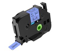 NineLeaf TZe-551 Label Tape 24mm Compatible for Brother P-Touch Label Printer TZe551 TZ-551 TZ551 AZe551 24mm 0.94'' 8m Laminated Black on Blue for PT-D600 D600VP D610BT Label Maker