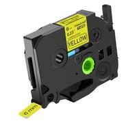 NineLeaf TZe- 611 Label Tape 6mm Compatible for Brother P-Touch Label Printer TZe 611 TZ- 611 AZe 611 6mm 0.23 Laminated Black on Yellow for PT-H100LB PT-E550W D200SA D450 D600VP, 40 Pack