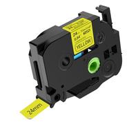 NineLeaf TZe-651 Label Tape 24mm Compatible for Brother P-Touch Label Printer TZe651 TZ-651 AZe651 24mm 0.94'' 8m Laminated Black on Yellow for PT-P700 D600 P750W H100LB Label Maker, 20PK