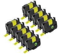 NineLeaf TZe-651 Label Tape 24mm Compatible for Brother P-Touch Label Printer TZe651 TZ-651 AZe651 24mm 0.94'' 8m Laminated Black on Yellow for PT-E110 H100R H110 H101C Label Maker, 10PK