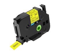 NineLeaf TZe-661 Label Tape 36mm Compatible for Brother P-Touch Label Printer TZe661 TZ-661 AZe661 36mm 1.5'' 3m Laminated Black on Yellow for PT-3600 530 550 9200DX Label Maker, 20PK