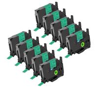 NineLeaf TZe-731 Label Tape 12mm Compatible for Brother P-Touch Label Printer TZe731 TZ-731 12mm 0.47 Laminated Black on Green TZe TZ Tape 12mm for H110 E110 D210VP H200, 10 Pack