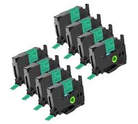 NineLeaf TZe-731 Label Tape 12mm Compatible for Brother P-Touch Label Printer TZe731 TZ-731 12mm 0.47 Laminated Black on Green TZe TZ Tape 12mm for E110 H100R H110 E100 H100LB H105,8 Pack