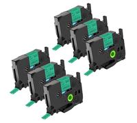 NineLeaf TZe-731 Label Tape 12mm Compatible for Brother P-Touch Label Printer TZe731 TZ-731 12mm 0.47 Laminated Black on Green TZe TZ Tape 12mm for H110 H200 P300BT D210VP 1000 1010, 6 Pack