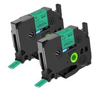 NineLeaf TZe-731 Label Tape 12mm Compatible for Brother P-Touch Label Printer TZe731 TZ-731 12mm 0.47 Laminated Black on Green TZe TZ Tape 12mm for H101c 1000 1010 H100 H105 H107, 2 Pack