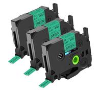 NineLeaf TZe-731 Label Tape 12mm Compatible for Brother P-Touch Label Printer TZe731 TZ-731 12mm 0.47 Laminated Black on Green TZe TZ Tape 12mm for H101C H110 H107 H108 H100LB D210, 3 Pack