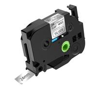 NineLeaf TZe-951 Label Tape 24mm Compatible for Brother P-Touch Label Printer TZe951 TZ-951 AZe951 24mm 0.94'' 8m Laminated Black on Silver for PT-P700 D600 P750W H100LB Label Maker, 20PK