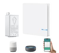 NineLeaf Wireless Smart Light Switch with Receiver,No Wiring Required,Schedule and Timer,Voice Control with Alexa & Google Assistant,Multi-Way Switches for Home Lighting (1 Switch + 1 WIFI Receiver)