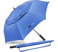 NINEMAX Golf Umbrella Windproof and Rainproof 62inch, Large Umbrella Double Canopy, Golfing Brolly Heavy Duty Unbreakable for Men Women(Sky Blue)