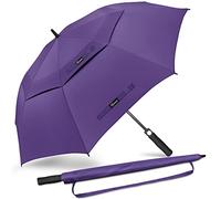 NINEMAX Golf Umbrella Windproof and Rainproof 62inch, Large Umbrella Double Canopy, Golfing Brolly Heavy Duty Unbreakable for Men Women(Purple)