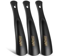 NINEMAX Small Shoe Horn Plastic,Travel Shoehorn for Men Women Kids(3Pc) | Shoe Spoon Short Helper 7.5inch for Boot,Practical Hanging Cut-Out,Lightweight Compact Form,Not Easily Broken