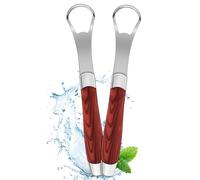 NINEMAX Stainless Steel Tongue Scraper 2 Packs Travel Tongue Scrape Cleaner Tool for Men Women Adult Kids