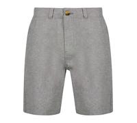Nines Collection Men's Tailored Fit Premium Linen Cotton Blend Chino Shorts Grey