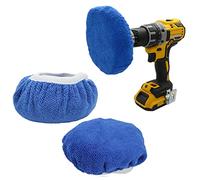 NINESHE 20PCS Car Polisher Pad Bonnet for 5 to 6in Car Polishers, Microfiber Waxing Buffing Cover, Car Polishing Pad for Various Furniture, Automotive Paint