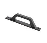 NINESHE 2Pcs Aluminum Alloy Cabinet Handles, Adhesive Backing or Screw Mounting, Self Stick Instant Cabinet Drawer Door Handles for Glass Cabinet Doors, Bathroom Doors (Black)