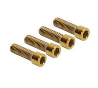 NINESHE 4 Pack M8 X 32mm Handlebar Fixing Screw, No Fading or Rusting, Stainless Steel Anodized Replacement for Replacing Rusted Bolts On Original Vehicles (Gold)