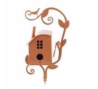 NINESHE Metal Bird House, Simply Screw the Birdhouse and Stake Together By Hand, Bird House Stakes, Birdhouse Garden Decor for Outdoor, Indoor Pots (1)