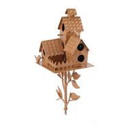NINESHE Metal Bird House, Simply Screw the Birdhouse and Stake Together By Hand, Bird House Stakes, Birdhouse Garden Decor for Outdoor, Indoor Pots (5)