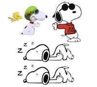 NineSSJLY 3× Stickers - Peanuts Sticker Set with 3 Designs - Waterproof Car Stickers 15×20cm - for Car, Vespa, Laptop, Window, Children's Room, Motorcycle