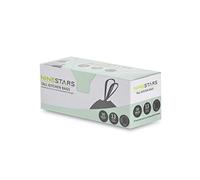 NINESTARS NSTB-13-30 Extra Strong White Trash Bag w/Drawstring Closure, 13 Gal. / 49 L., 30 count, Packaging may vary