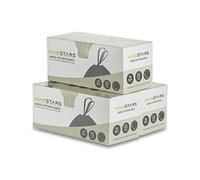 Ninestars NSTB-21-90 Extra Strong Drawstring Bin Liners 65L 80L 3 Packs of 30 Plastic White/Opulent Garden Count (Pack of 3), 90