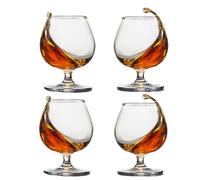 ninesung Whiskey Glasses Set of 4, Bourbon Glass, Old Fashioned Glasses, 11.5 Oz Short Stem Wine Glass for Spirits, Vodka, Scotch,Cognac, Brandy, Cocktails for New Year's