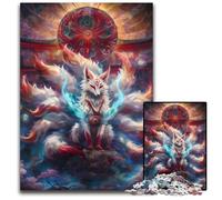 NineTailed Fox Spirit 1000Pc Adults Jigsaw Puzzle Jigsaw Puzzles for Adults Adult Game Gift Family Interactive Game Brain Challenge Gift 1000 PCS(75x50cm)