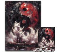 NineTailed Fox Yin Yang Jigsaw Puzzles for Adults 1000 Piece Impossible Jigsaw Puzzles for Adults for Holidays Birthdays And Family Game Nights 1000 PCS(38x26cm)