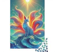 NineTailsFox Jigsaw Puzzles 1000 Pieces Recycled Paper RainbowMagicPuzzle for Adults Jigsaw Puzzle Fun Challenging Home Activity Festivals Celebration Gifts 38x26cm/1000pcs