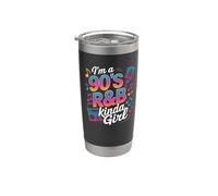 Nineties Music Lady Boombox Microphone Fan Stainless Steel Insulated Tumbler
