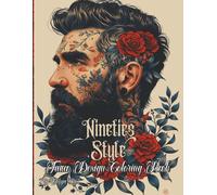 Nineties Style Tattoo Design Coloring Book