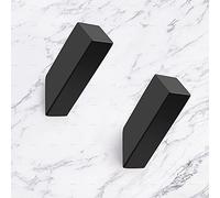 NINETREX Black Towel Hook Bathroom Black Coat Hook SUS 304 Stainless Steel Single Black Robe Hook for Bath Livingroom Wall Mounted 2 Pack