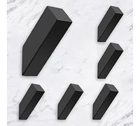 NINETREX Black Towel Hooks Matte Black Robe Hook, Modern Towel Hooks SUS 304 Stainless Steel Heavy Duty Wall Hooks Waterproof for Bathroom Bedroom Entryway Coat mudroom Garage, Wall Mounted 6 Pack