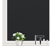 NINETREX Opaque Window Privacy Film, Frosted Window Film, Removable Window Tinting Vinyl White No Adhesive Static Glue Privacy Window Film Home Black (44.5 * 200cm)