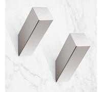 NINETREX Towel Hooks Brushed Nickel Stainless Steel 2 Pack Heavy Duty Modern Wall Hooks Silver Robe Hook for Bathroom Livingroom Hotel Style Wall Mounted