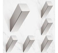 NINETREX Towel Hooks Brushed Nickel Stainless Steel Heavy Duty Modern Wall Hooks Silver Robe Hook for Bathroom Livingroom Hotel Style Wall Mounted 6 Pack