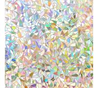 NINETREX Window Privacy Film, Rainbow Window Film, Coloured Glass Window Film, Electrostatic Self-Adhesive, Anti-UV, Suitable for Kitchens, Bedrooms and Living Rooms(30 * 400cm)