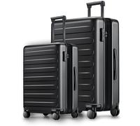 NINETYGO Carry on Luggage 22 X 14 X 9 Airline Approved, 20 Inch Luggage for 3-5 Days Travel, Double Spinner Wheels, 100% Hardshell PC, TSA Lock, 01-Black (Expandable), Set 2PCS (20-Inch/28-Inch