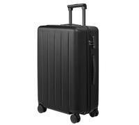 NINETYGO Danube Luggage，Carry-on Luggage, 100% Hard PC Shell, Airline Approved, Ideal for 5-7 Day Trips, Dual Spinner Wheels, TSA Lock, Black, 24-Inch-New Arrivals
