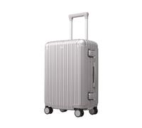 NINETYGO Zipperless Carry on Luggage, Checked Luggage, ARG2.0, 01-Silver, S | Hard Shell PC Suitcase, Aluminum Frame Luggage, SGS-Certified Spinner Wheels, TSA Lock, Durable & Impact Protection