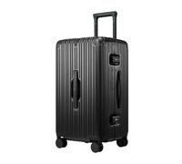 NINETYGO Zipperless Carry on Luggage, Checked Luggage, ARG2.0, 02-Black, M | Hard Shell PC Suitcase, Aluminum Frame Luggage, SGS-Certified Spinner Wheels, TSA Lock, Durable & Impact Protection